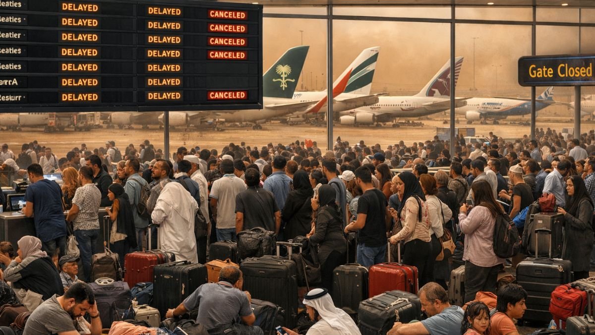 Thousands Stranded in Middle East Travel Chaos as Saudi Arabia, UAE, Egypt, Qatar, and Bahrain Record 593 Delays and 51 Flight Cancellations